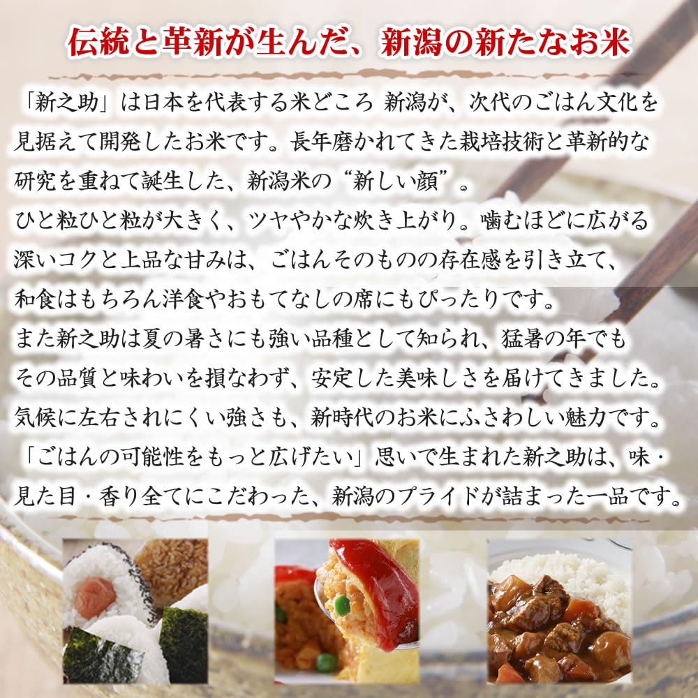 Amazon.co.jp: 新潟産 新之助 5kg 白米 令和7年産 保存に便利な